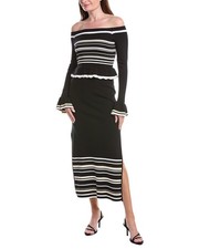 Adrianna Papell Off-The-Shoulder Shoulder Knit Midi Dress Women's