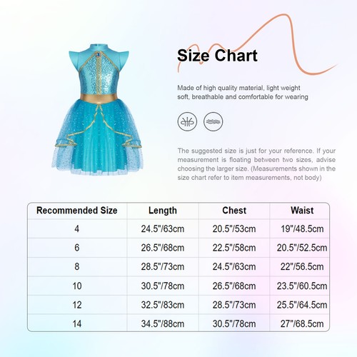 Girls Princess Jasmine- Makeup Girl Halloween Dress up Belly Dance Costume - Picture 6 of 63