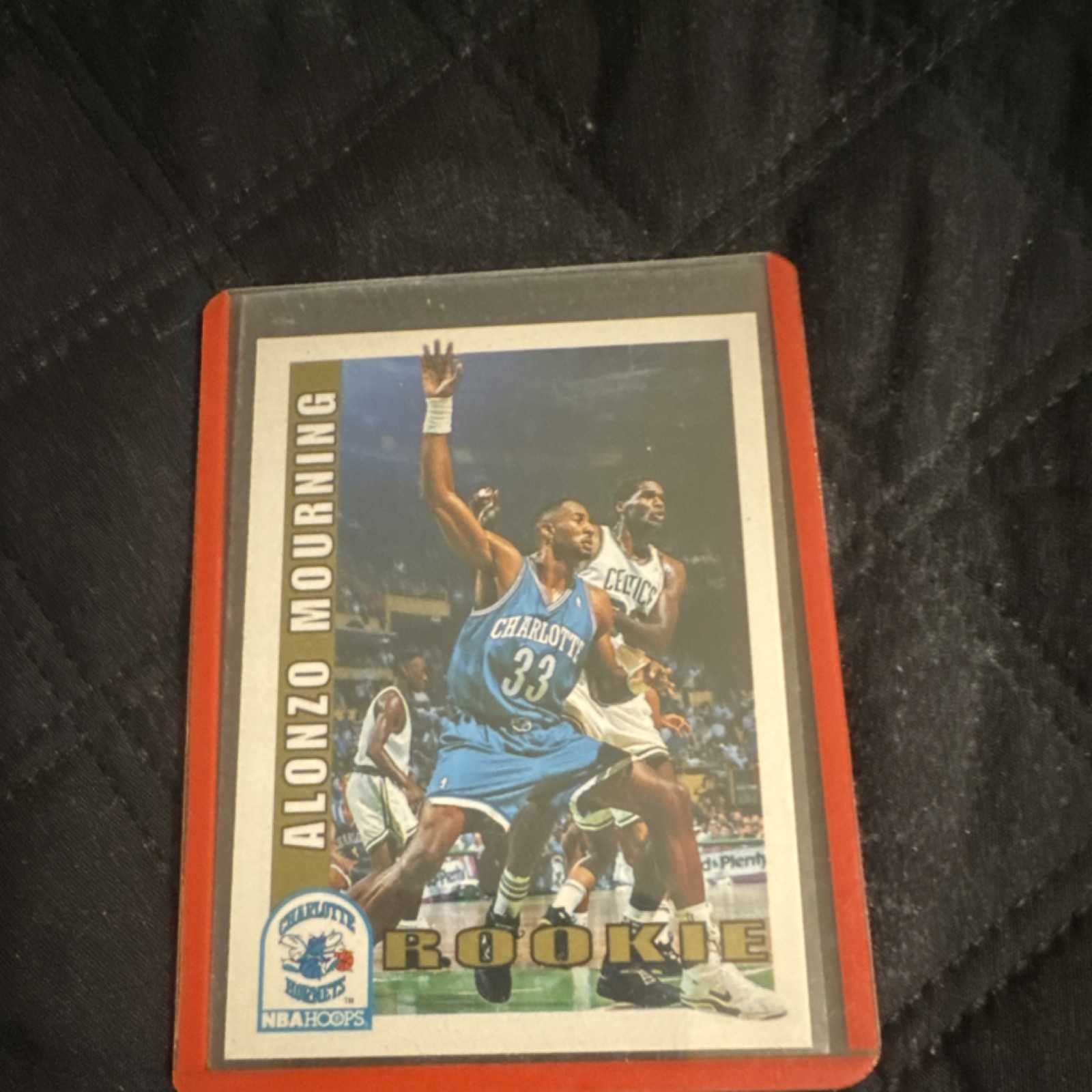 SkyBox 1992-93 NBA Hoops #361 Alonzo Mourning Charlotte Hornets Rookie Card