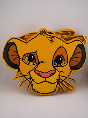Loungefly Disney The Lion King Simba Shaped Yellow Crossbody Bag Purse Handbag