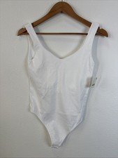 Free People Intimately FP White Bodysuit NWT Retail 40 Women s Size L/XL