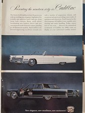 1966 Cadillac Deville Convertible Fleetwood Brougham Cars Vintage Ad