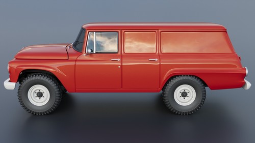 ABS-LIKE RESIN 3D PRINTED 1/25 1964 INTERNATIONAL TRAVELALL PANEL 4X4 FULL KIT - Picture 3 of 11
