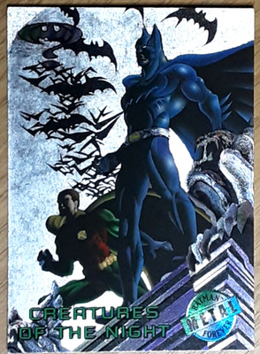 1995 Batman Forever Silver Flasher Card 81 CREATURES OF THE NIGHT.