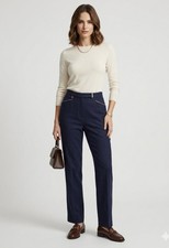 VINTAGE Lauren Ralph Lauren Leather Trim Classic Preppy Pants Size 10