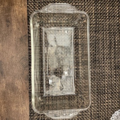 Vintage Fire King Clear Glass Baking Dish # 409 1 Quart Bread/Meat Loaf Pan
