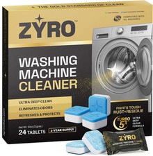 Washing Machine Cleaner Tablets  24 Pack  Ultra Deep Clean  Eliminates Odors
