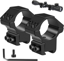 1'' Dovetail Scope Rings, 2 Pack High Profile or Medium Profile 1 Inch Scope Mou