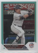 2023 Chrome NPB Nippon Professional Baseball Aqua Refractor Takuya Hiruma oh8