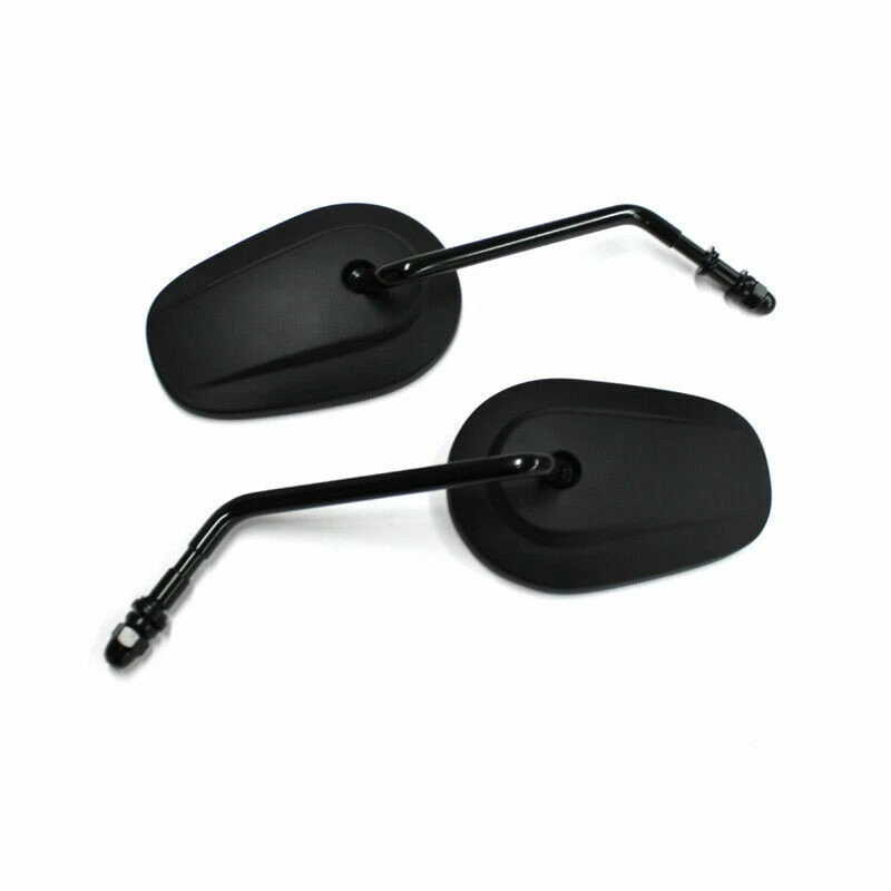 Espejos retrovisores para motocicleta de vástago largo negros para Harley Davidson Heritage Softail FLSTI Foto 4 de 4