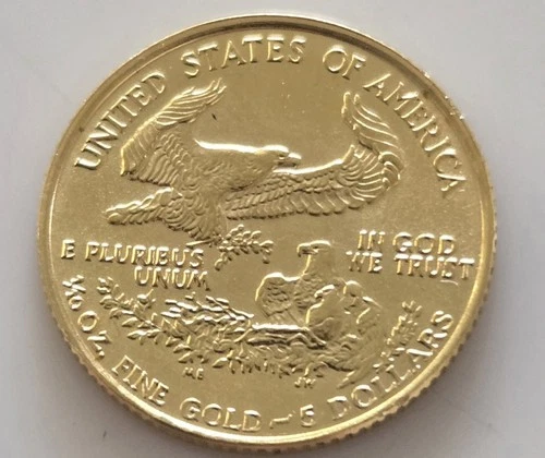 1/10th Gold Eagle $5.00 FINE GOLD Liberty .999 US MINT USA Fine Gold