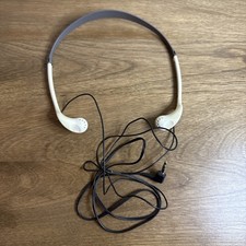 Sony MDR-W14 Headphones Lightweight Headband Off-White Tested  Working