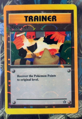 Pokemon Moo-Moo Milk Banned Art Smiley Holo Vintage Vending Sticker -W225