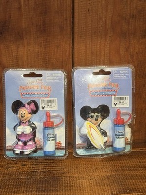 Vintage 1995 Disney California Adventure Mickey And Minnie Mouse Bubble Makers