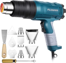 Heat Gun Kit 2000W with Dual-Temperature 5 Nozzles,Hot Air Gun 122ᵒf-1022ᵒf Heat