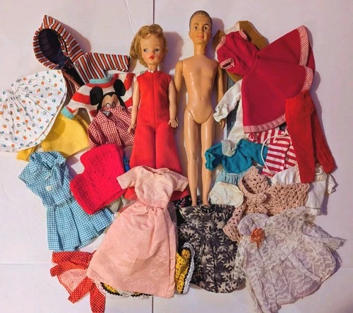 Vintage Tammy Dolls & Clothing~ Clone ~Homeade Clothes Lot TLC