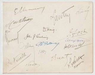 World War One Generals Autographs 1916 Pershing Haig Foch Joffre etc.