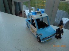 Larger Friction Powered Postman Pat's  Police Car. P.C. 1 with P.C.Selby Figure.