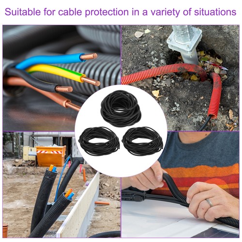1Set 1/4"x150ft, 3/8"x150ft, 1/2"x150ft, Black Wire Loom Split Tubing - Picture 6 of 6