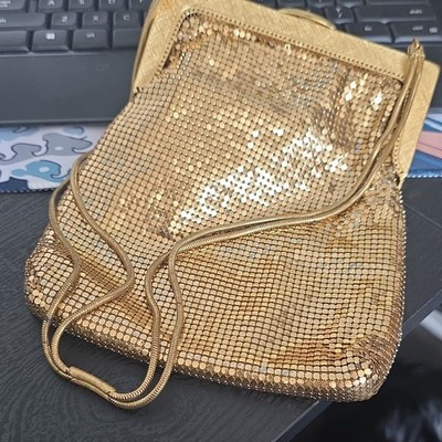 Oroton Gold Mesh Metal Evening Bag for Special Occasion 2962 G with Box