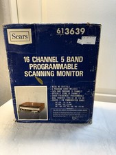Vintage Sears 16-Channel 5-Band Scanner Tested Working w/ Box Manuals