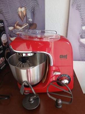 Chef Tested Red 3.5qt Stand Mixer 300W 6-Speed Stainless Bowl + Attachments