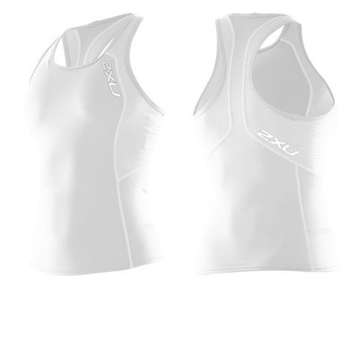 2XU Womens Comp Tri Singlet, X-small white, Oberteil, Top