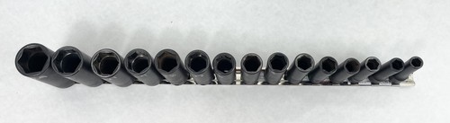 Snap-On 15 Piece 3/8 Drive 6 Point Metric Deep Socket Set - Picture 2 of 2
