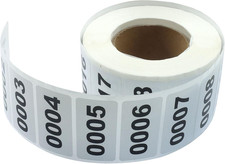 Consecutively Numbered Labels, 1-1000 Self Adhesive Number Stickers 1.6 X 0.8 In