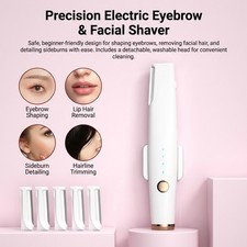 Rechargeable Facial Exfoliator and Eyebrow Trimmer for Daily Skincare Routine