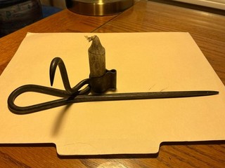 Varney miners candlestick. Slightly used no pitting; excellent condition.