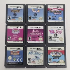 Nintendo DS Video Game Lot Of 9 Cartridges Only Tested Works