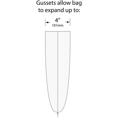 Plymor 8" x 4" x 18", 1 Mil Gusseted Plastic Bags - Picture 3 of 5