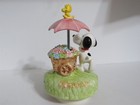 SNOOPY PEANUTS CHARLIE BROWN SCHMID VINTAGE CERAMIC MUSIC BOX FIGURINE 1984 — photo 3