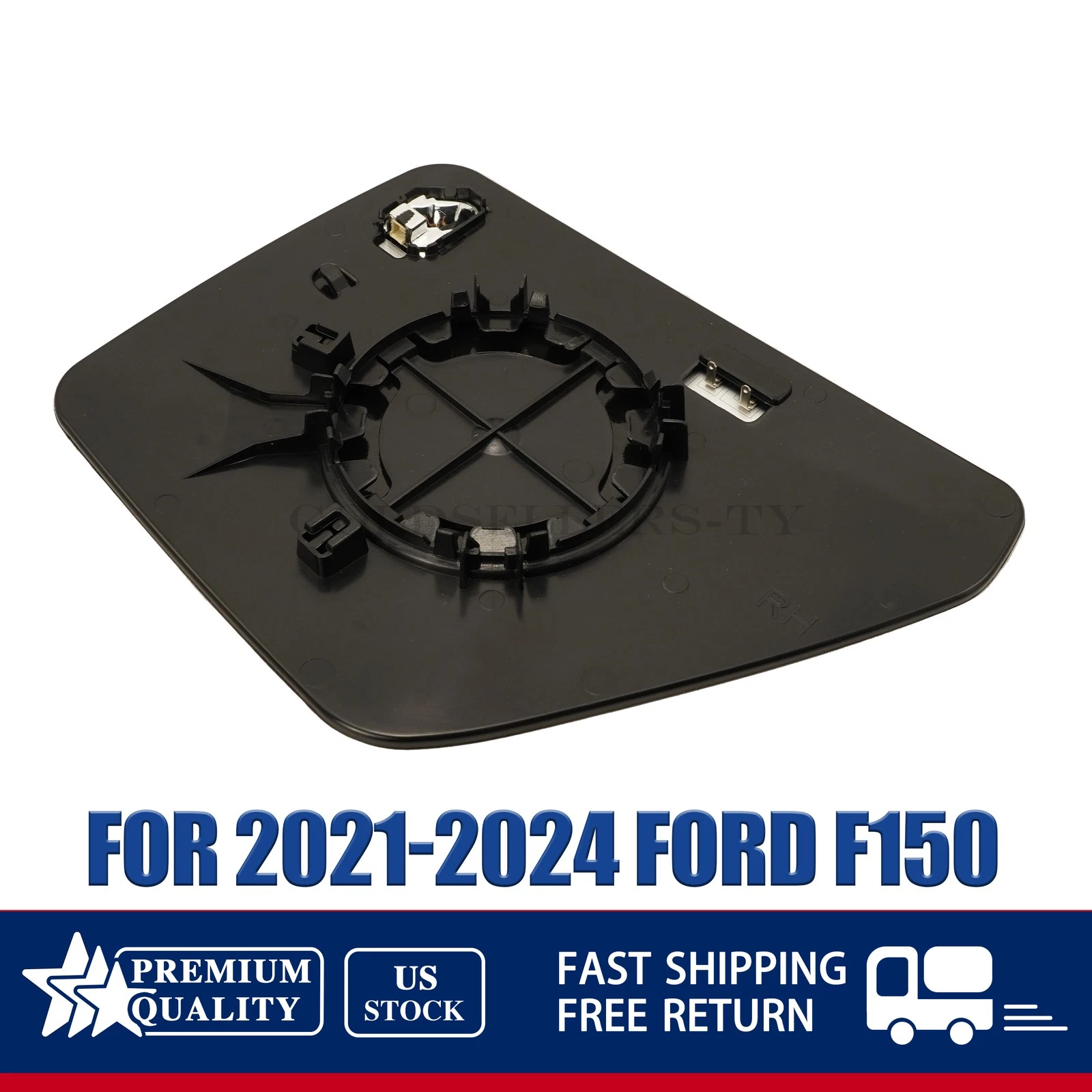 Passenger Right Side Mirror Glass Heated W/Blind Spot For 2021-2024 Ford F150