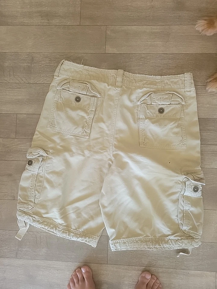 Pantalones cortos cargo American Eagle vintage Y2K para hombre, longitud más larga, talla 36 Foto 4 de 4