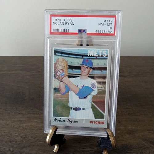 1970 Topps - High #712 Nolan Ryan Mets HOF PSA NM-MT 8 with fugitive ink