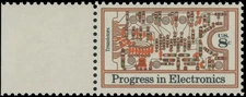 1973, USA PROGRESS IN ELECTRONICS, 8C, TAN AND LILAC OMITTED, NH, SC. #1501b