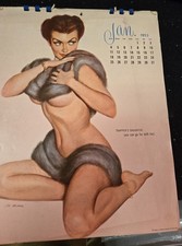 1953 Ballyhoo Wall Calendar Pinup Girls Al Moore, Etc. Dates Align For 2026!