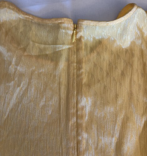 MAJE Mini Abito Riunito Raso Jacquard Vestibilità e Svasato Taglia Small Giallo LS Primavera - Foto 7 di 13