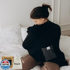 Bebeezoo Premium Bamboo Nursing Cover for Breastfeeding 6-in-1 with 2 Pockets