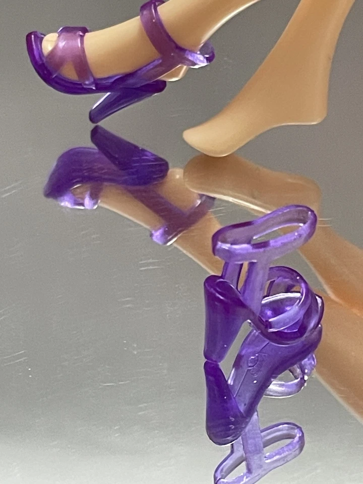 100 pares de zapatos de muñeca de silicona flexible púrpura para accesorios de muñecas de 11,5 pulgadas Foto 2 de 4