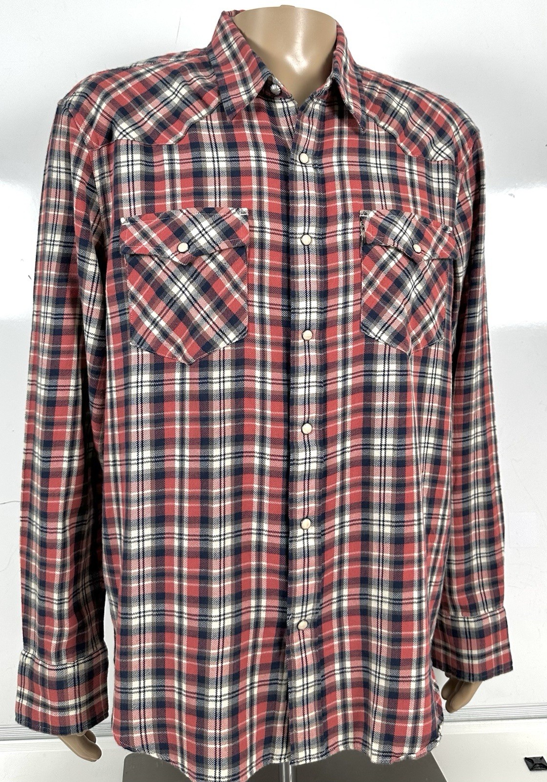 Faherty Button Down Flannel Western Shirt Men’s S… - image 14