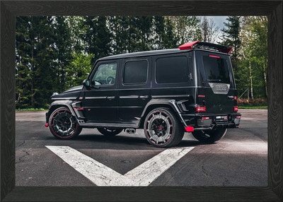 2021 Brabus 900 Rakete gerahmtes Wandbild Poster Leinwanddruck Bild