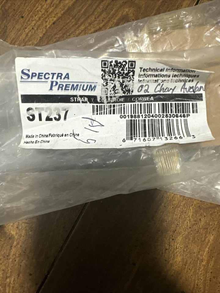 Correa de tanque de combustible Spectra Premium ST237 gris 02 Chevy Avalanche Foto 4 de 4