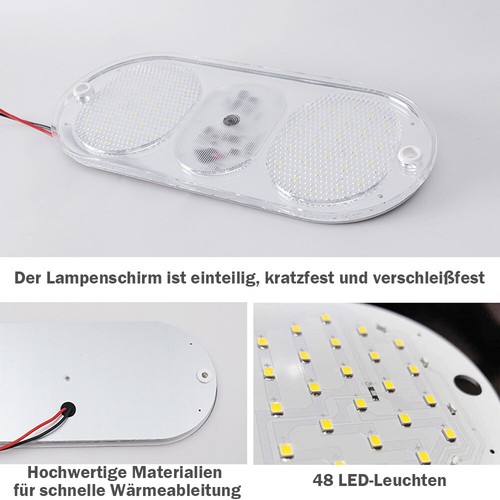 Ultradünner Deckenlampe 12V LED Wohnmobil Lampe Warmweiß/Blau Berührungsschalter - Bild 2 von 11