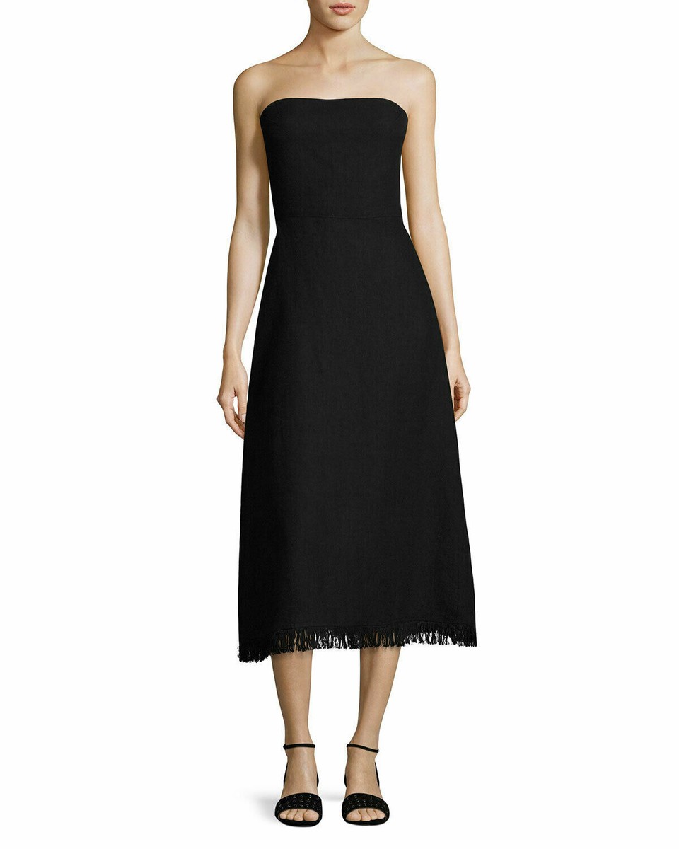 black linen strapless dress Mia Strapless Linen Dress main image 0