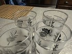 VTG Libby Silver Leaf Frosted Juice Glasses 5.25" Set Of 4 Drinking Glass Libbey — photo 2
