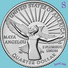 2022-S AMERICAN WOMEN PROGRAM #1 MAYA ANGELOU UNCIRCULATED QUARTER