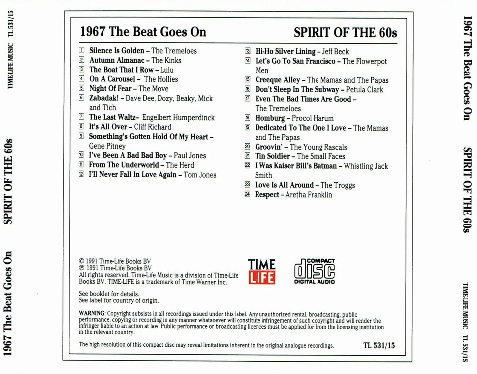(CD) The Spirit Of The 60s (1967 The Beat Goes On) - The Herd, Procol Harum - Bild 2 von 2